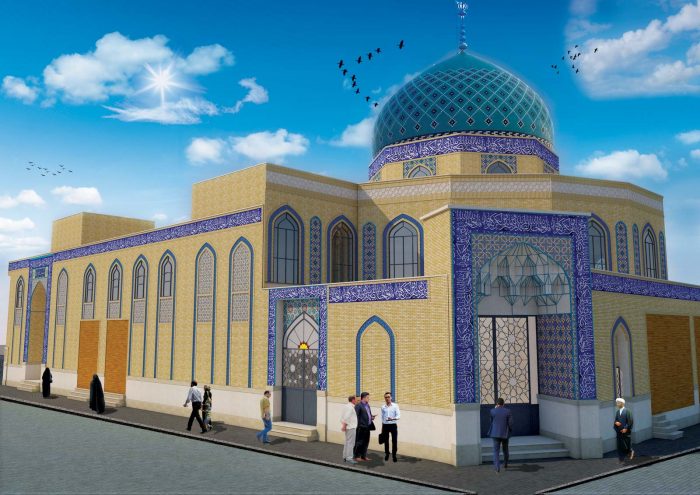 طراحی نمای مسجد سیدالشهدا